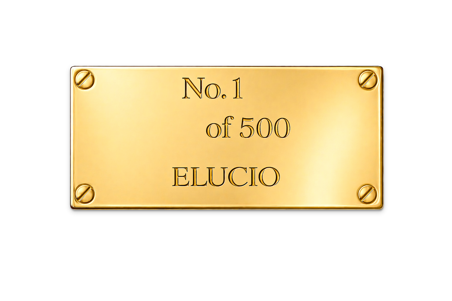 No. 1 of 500 – Elucio Goldetikett
